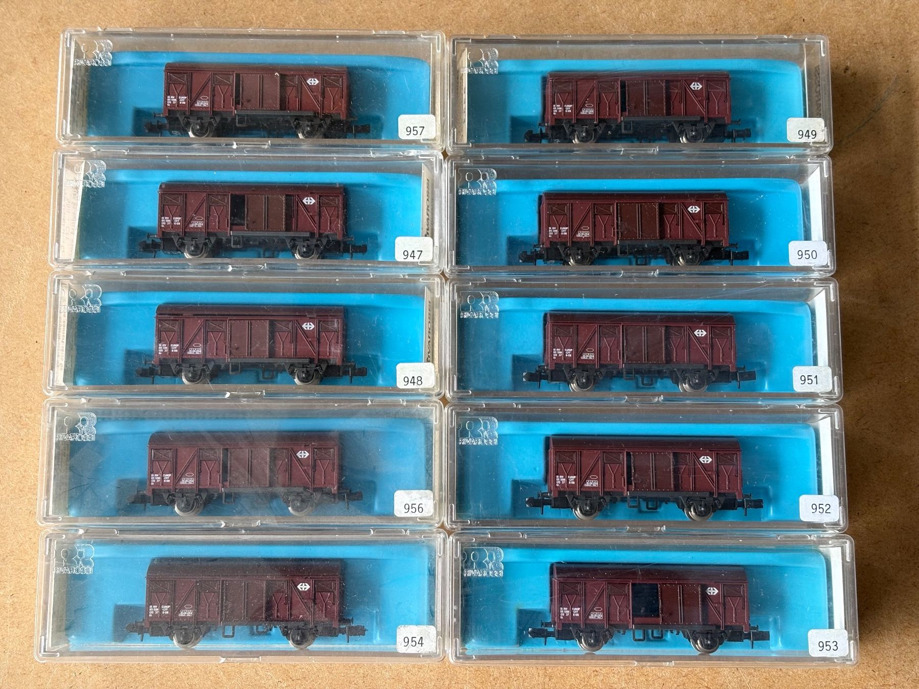 Rivarossi Modellini di ferrovie: 10x Rivarossi Guterwagen SBB Gs – Nuovo (secondo la descrizione) da Hauterive NE venduto da eriamch