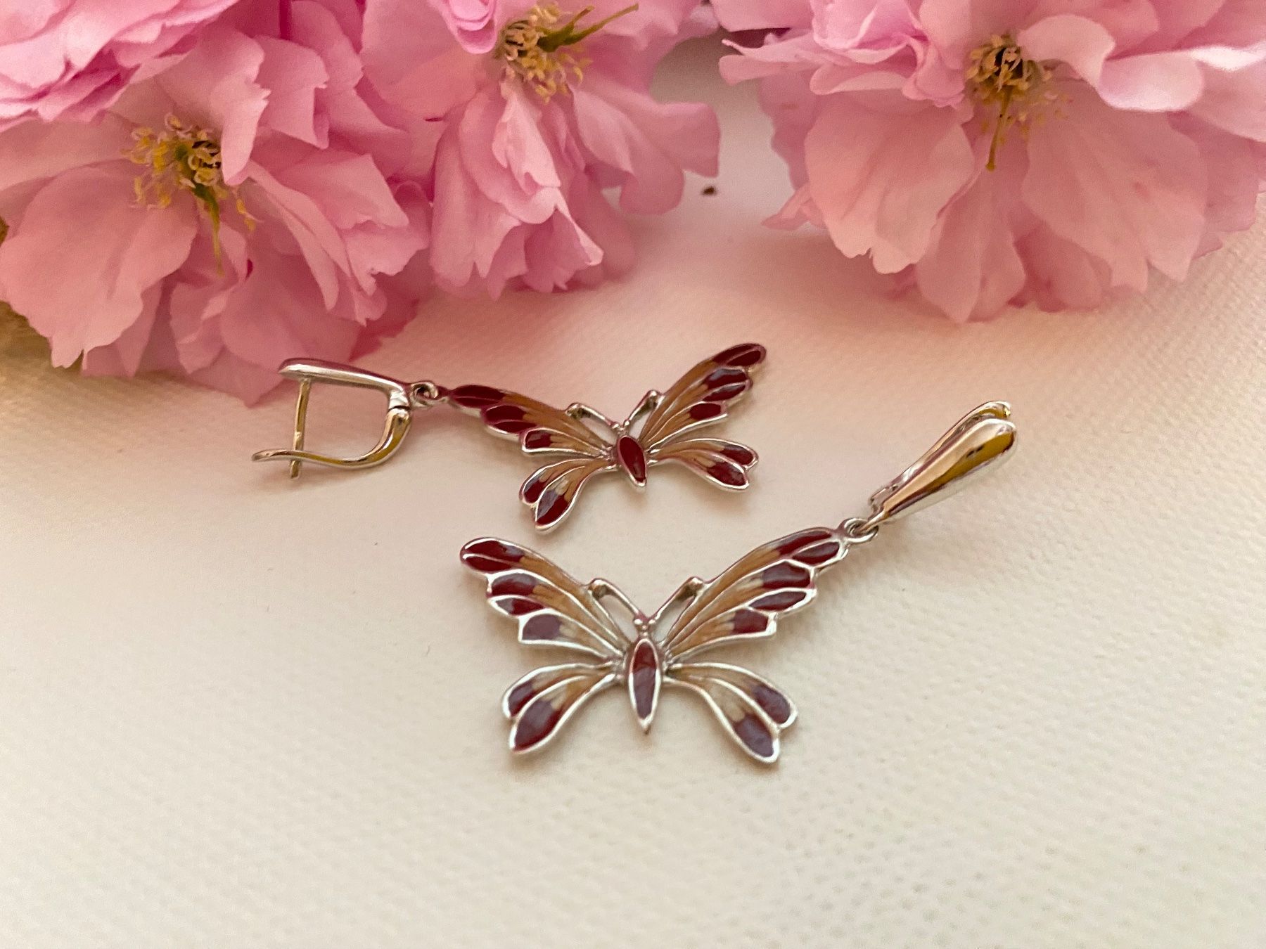 Ohrringe & -stecker: Ohrringe Enamel mit 925 Sterling Silver – Neu (gemäss Beschreibung) aus Zürich von LIBELLA13 2