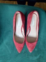 Elegante rote Pumps Gr. 36 - Wildleder