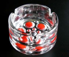 Aschenbecher, Pop Op ArtGlas - Walther Glas Design -