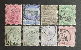 British India ab 1882, LoT gestempelt