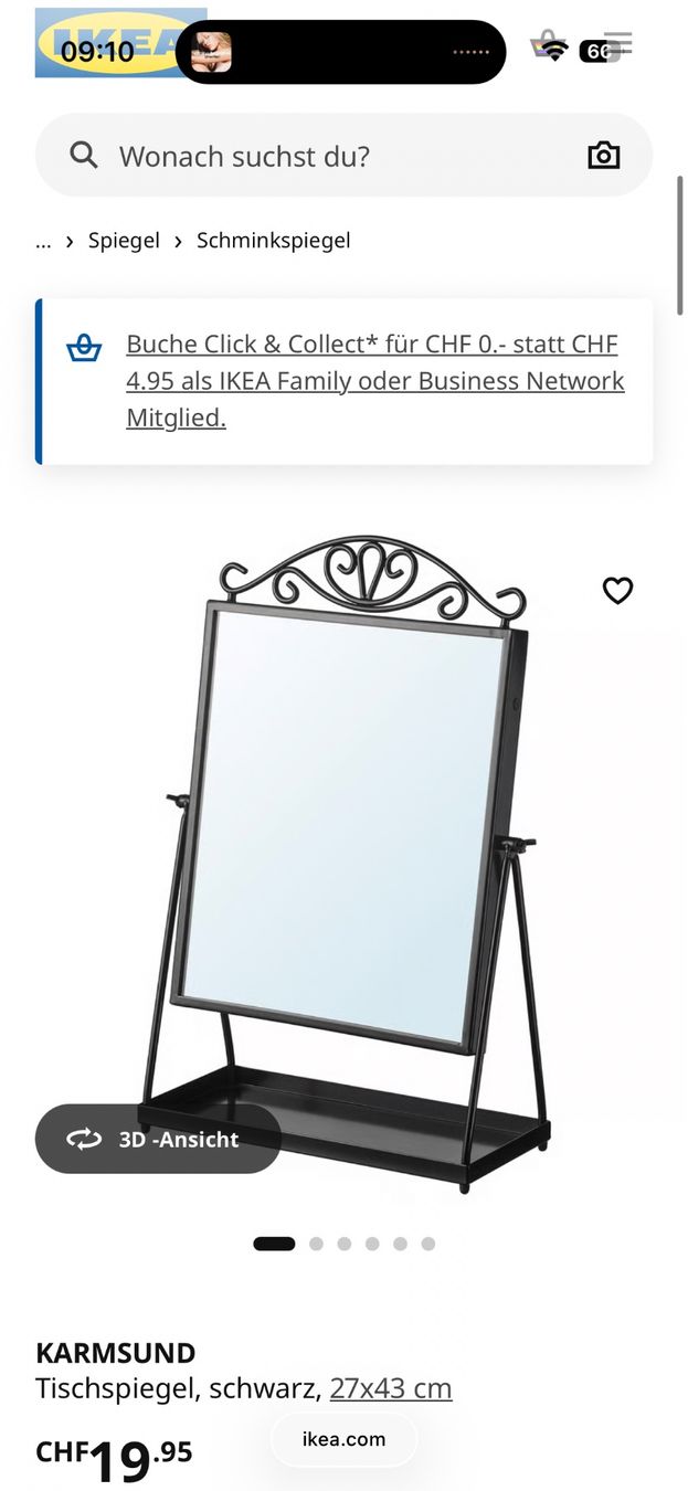 Ikea Specchi: Ikea Karmsund Tischspiegel – Usato da Thun venduto da tina_h 3
