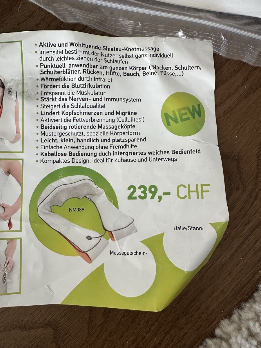 Dispositivi per massaggi: Nacken-Schulter-Massagegerät – Nuovo (secondo la descrizione) da Wollerau venduto da sesi2204 3