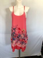 Robe mousseline rose à fines bretelles taille 34 bon état