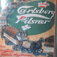 Carlsberg Pilsner Relief Emailschild, Rarität!