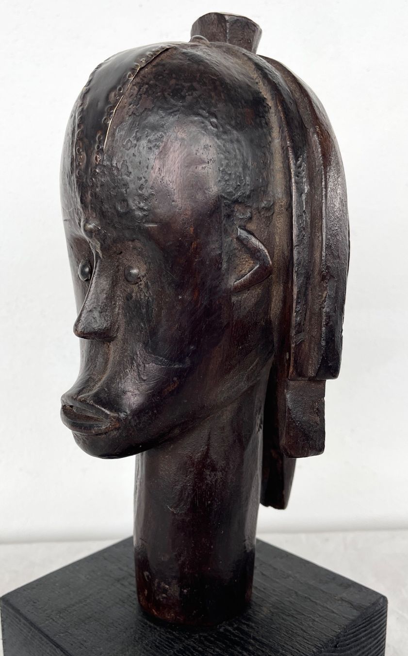 Skulpturen & Statuen: grosser ausdrucksstarker alter Fang Kopf Gabun H 25,5 cm – Gebraucht aus Rüthi (Rheintal) von Kunsthaus777 7