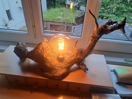 Tischlampe Treibholz Lampe Unikat