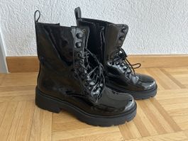 Lack-Schnürstiefeletten, Grösse 39, fast wie neu