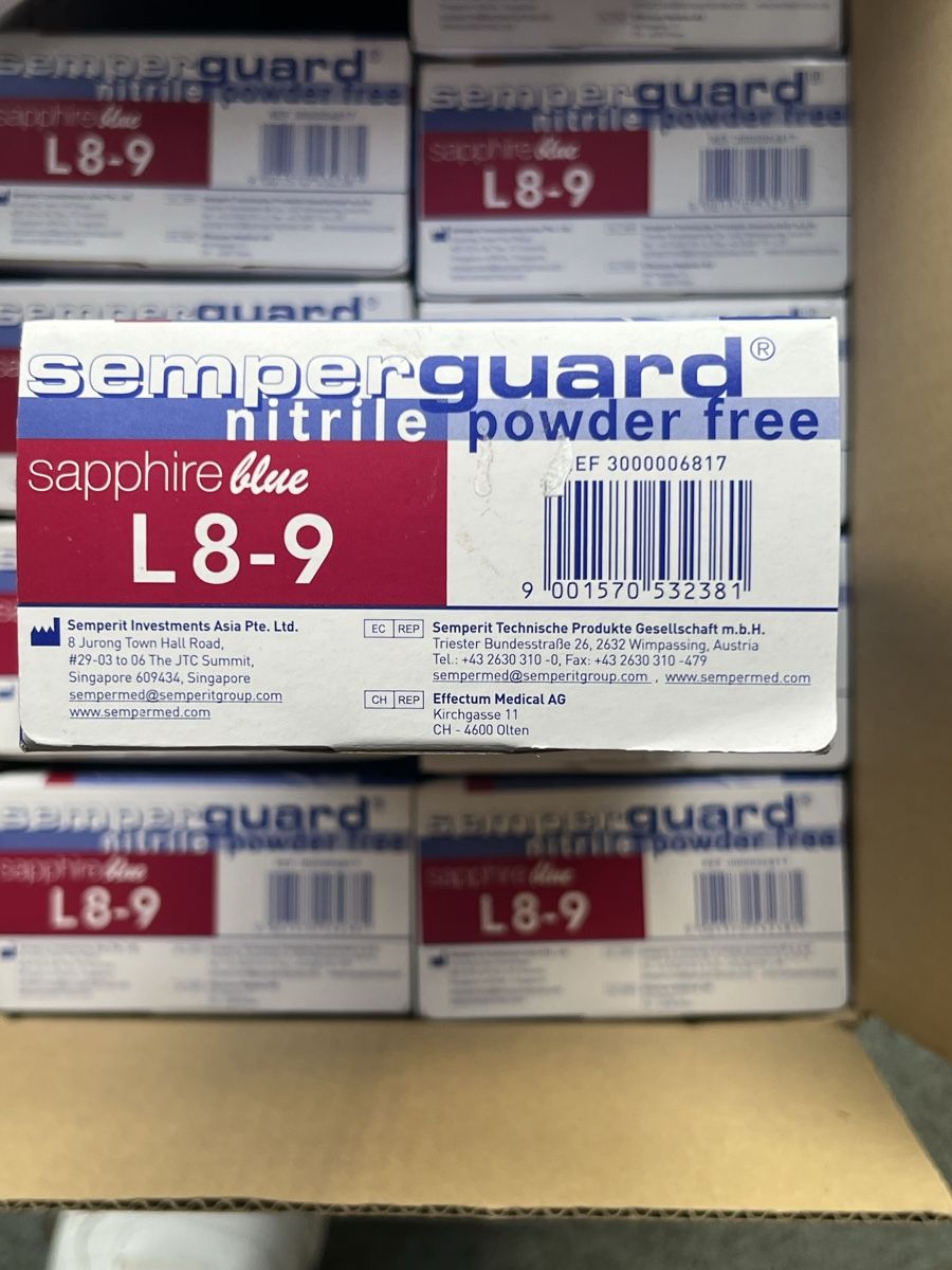 Gants & mitaines : Semperguard Sapphire Blue Nitrile Gloves L8-9 Box 200 – Neuf avec emballage d'origine à Emmen par VK-Retail 4