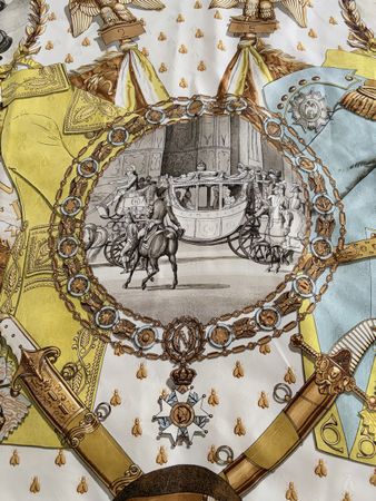 🐎 HERMÈS Carré 90 Seidenschal Napoleon Vintage 🐎