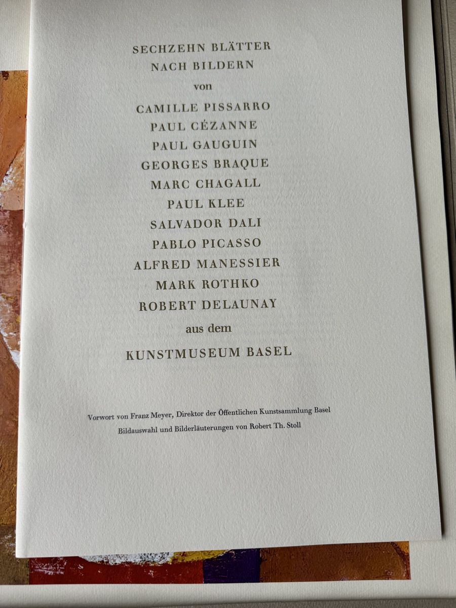 Foto & Immagini: Bildmappe Kunstmuseum Basel Bilderauswahl – Usato da Gipf-Oberfrick venduto da Iberico 8
