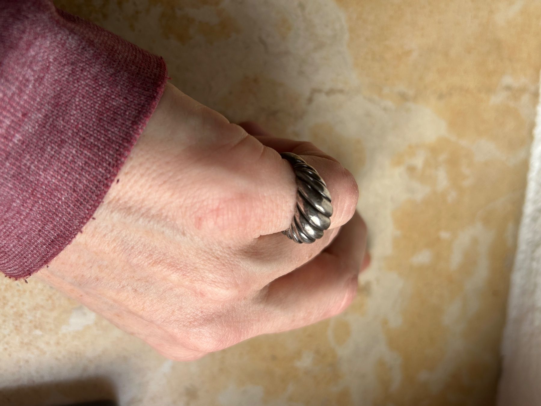 Anelli: Silberring, Gr. 54, Vintage, Muschelform – Usato da Dittingen venduto da Bellevista 2