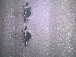 ohrringe modeschmuck,,2 fisch,,,schwarz und silber farbe