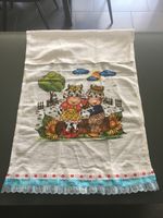 Küchenhandtuch Küchentuch Kuh Motiv Baumwolle gestickt Deko