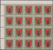 1923, J26 (Wappen: Glarus) 20er-Block postfr. **. Kat: 50.-