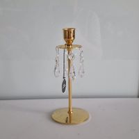 Goldener Kerzenständer mit Swarovski-Kristallen – wie neu!