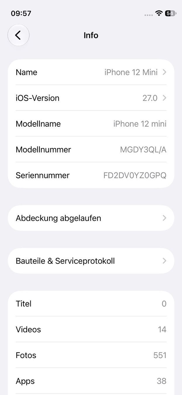Apple Telefoni cellulari / Smartphones: iPhone 12 mini 64GB MGDY3QL/A – Usato da Schlieren venduto da electropolis.ch 7