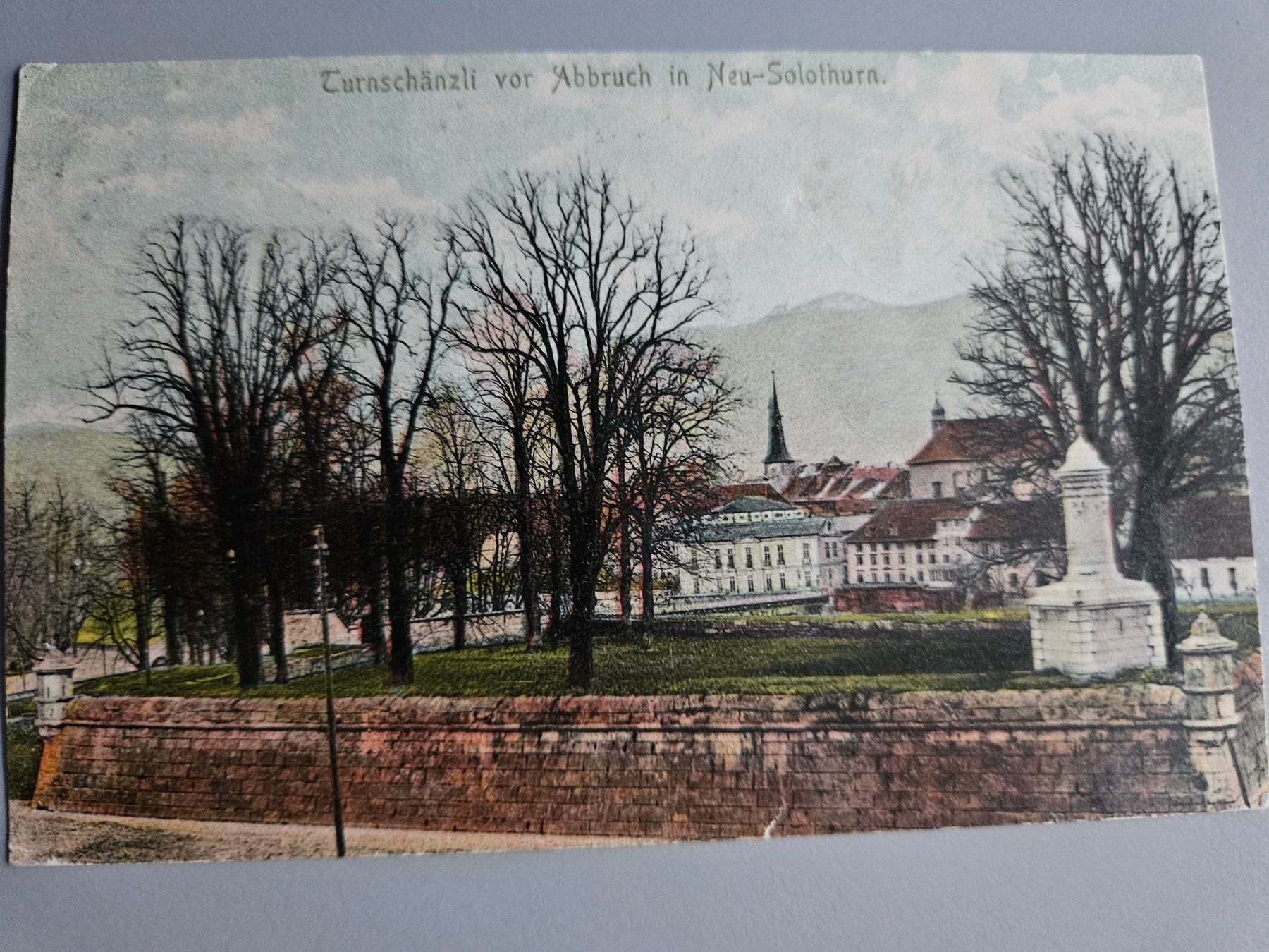 Cartoline postali: Neu-Solothurn - Turnschänzli vor Abbruch – Usato da Langendorf venduto da Bruenu