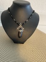 Art deco ancien argent et bois pierre  noir 