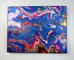 Acryl-Flüssigkeitsmalerei, rechteckig