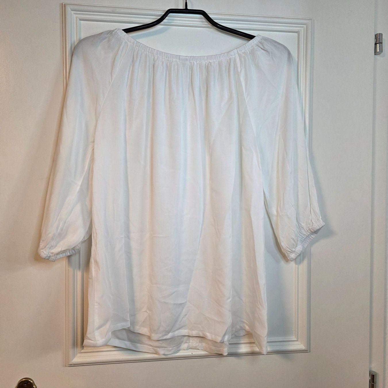 Camicette: Weiße Carmen Bluse M/L Sommerlich Elegant – Usato da Wald ZH venduto da CapLux 6