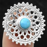 SALE USA Türkis Aztec Silber Ring Gr. 54 Turquoise Argent