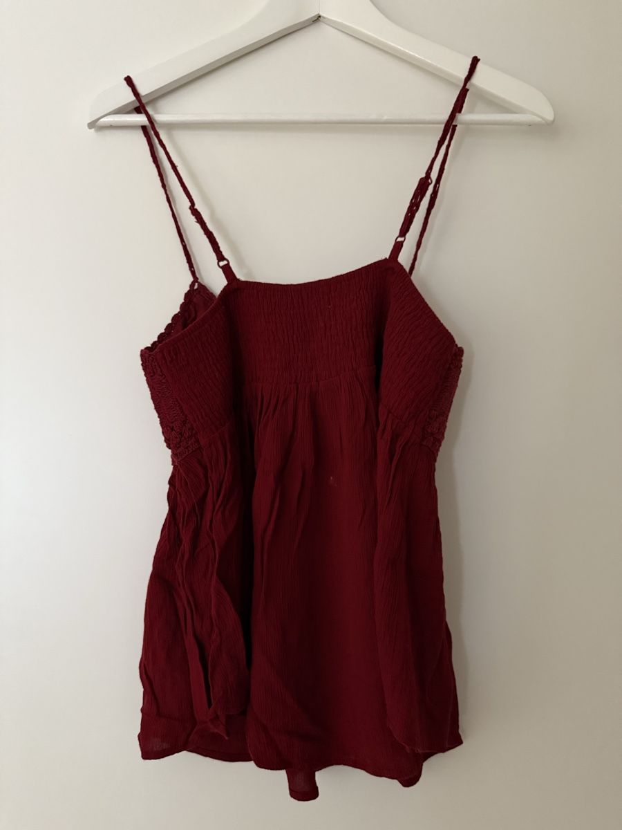 Pull&Bear Top: !! Letzte Chance !! Pull & Bear - rotes Top gehäkelt - L – Usato da Zug venduto da tami12 2