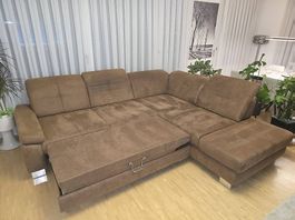 Ecksofa Microfaser mit Bettfunktion.Hochwertig.