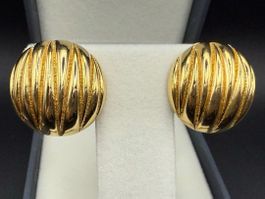 Goldfarbe Vintage Ohrringe, Clip
