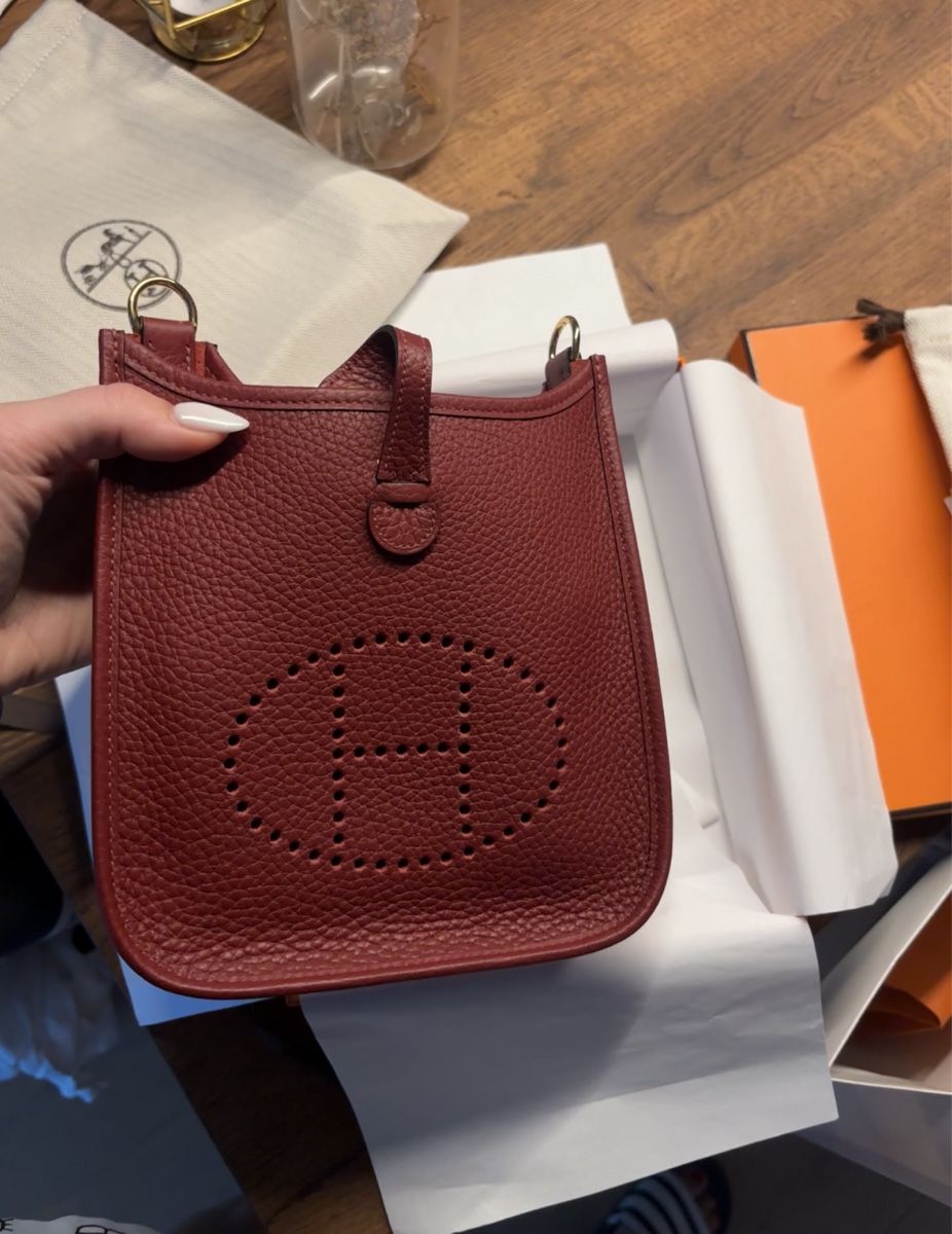 Hermès Borse da donna: Hermes Evelyne 16  Dunkelrot Neu – Nuovo e nell'imballaggio originale da lenzburg venduto da naemi30 1