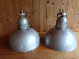 2x Vintage Industrie-Hängelampen | Fabriklampen