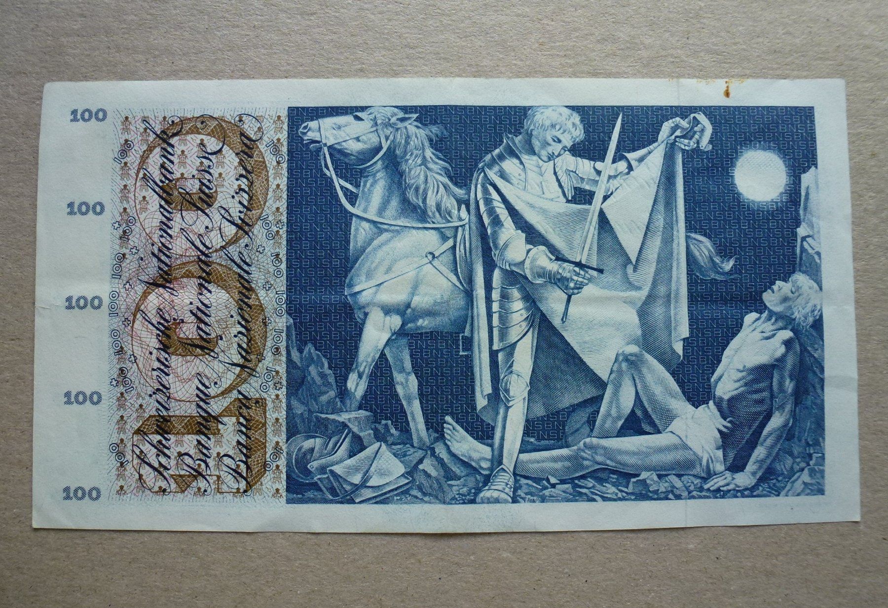 Banconote: Schweiz ++ 100 Franken 28. März 1963 – Usato da Walkringen venduto da Casablanca777 1