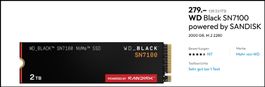 High-Performance WD SN 7100 Garantie bis 27.11.2030
