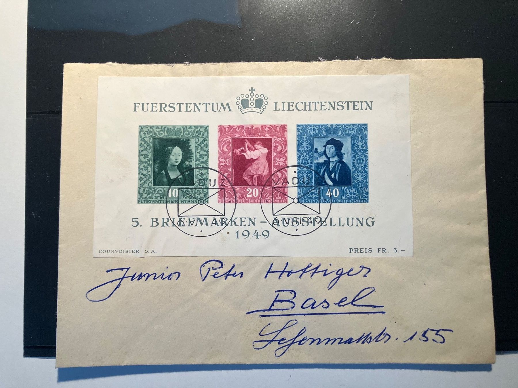 Tutti i francobolli: FDC F.Liechtenstein Block 1949 – Usato da Baar venduto da Ramona10