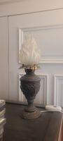 Lampe à pétrole décorative abat-jour flammé 47cm