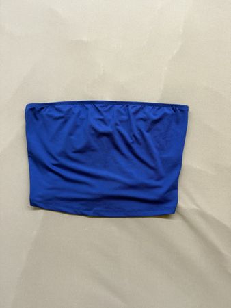Top bandeau bleu taille S