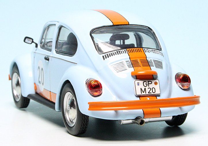 Volkswagen Modellini d'auto: VW Käfer 1200 #20 Gulf Design hellblau / orange / Decor – Nuovo e nell'imballaggio originale da Gerlafingen venduto da espero88 5