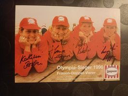 Olympiasieger Rudern 1996 - handsigniert Autogrammkarte