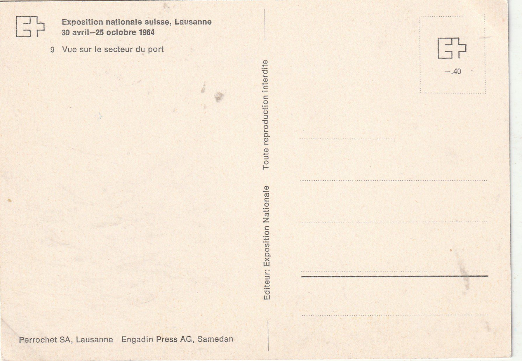 Cartoline postali: EXPO Lausanne 1964 – Usato da Lumbrein venduto da made02 1
