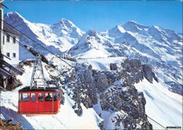 Wengen BE // 1967 Seilbahn Männlichen // Winter