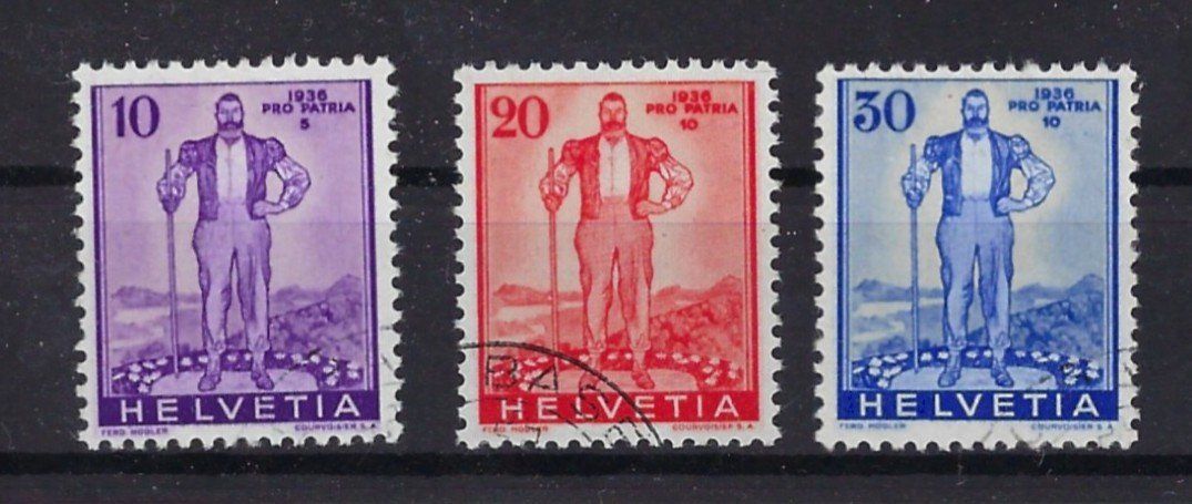 Tutti i francobolli: 1936 Pro Patria gestempelt   15813 – Usato da Lunden venduto da Animus999
