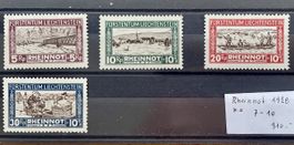 Liechtenstein 1928 ** No. 7-10, Rheinnot, siehe Abbildungen