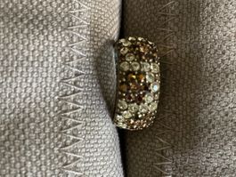 Dyrberg & Kern Ring, Goldfarben, Glitzersteine