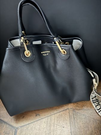 Handtasche Emporio Armani schwarz Leder guter Zustand