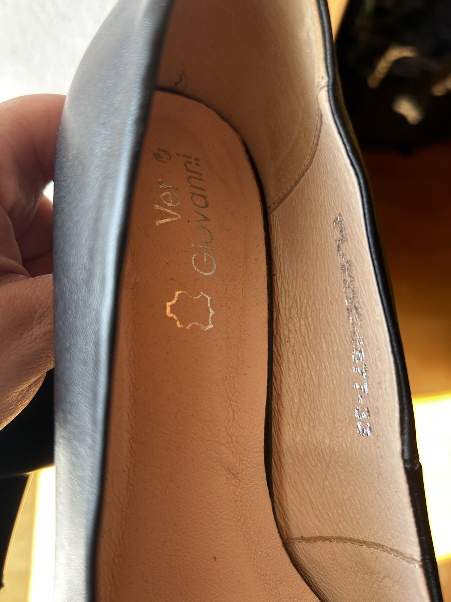 Damenschuhe: Schwarze Leder Pumps Gr. 38, – Gebraucht aus Stettfurt von Ewrozemil 4