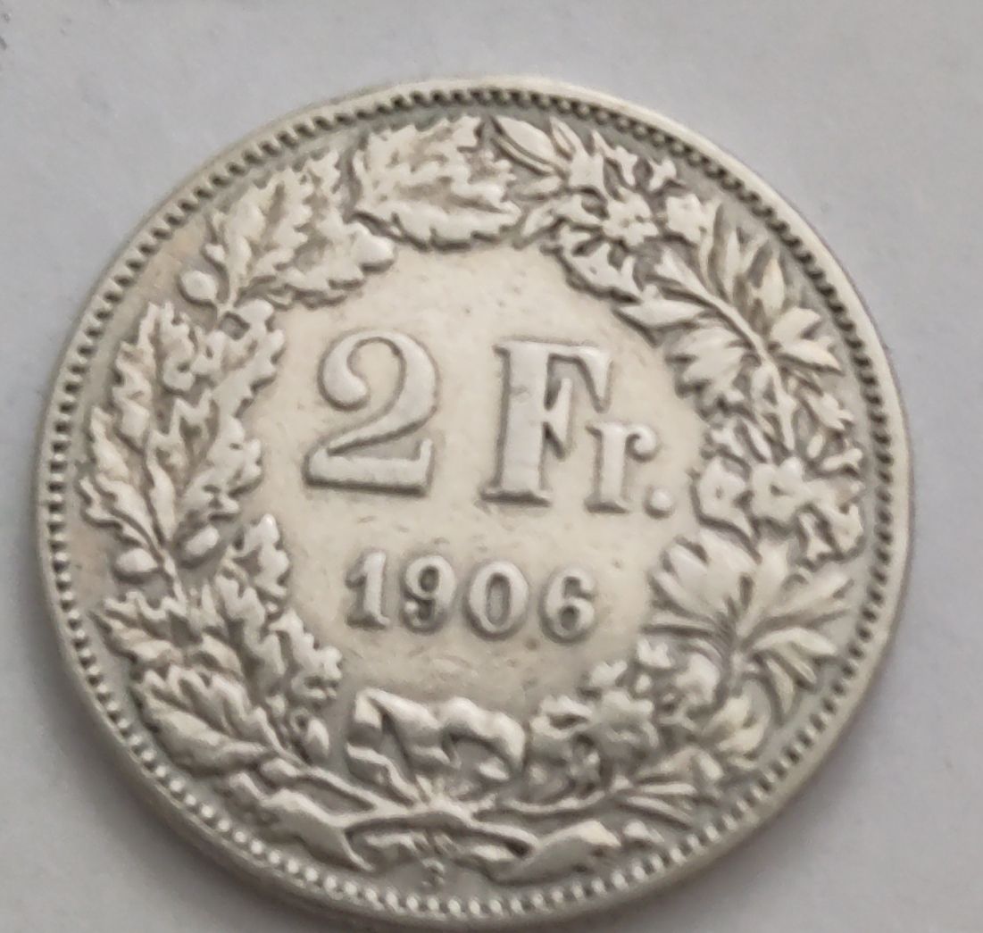 Tutti le monete: 2 Franken 1906 Schweiz Muenze Silber  – Usato da Höri venduto da Samsa9