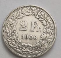 2 Franken 1906 Schweiz Muenze Silber 