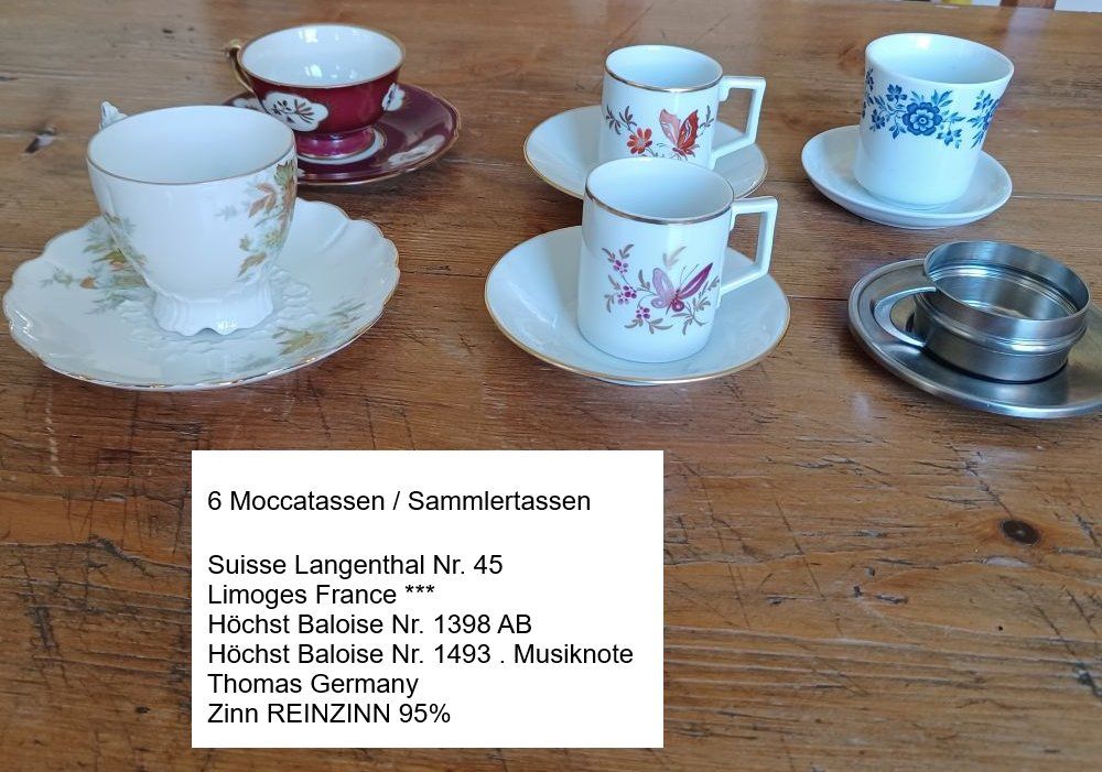 Tazze: 6 MOCCATASSEN / Sammlertassen – Usato da Basel venduto da frassi 1