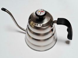 Kaffee-/Teekanne aus Edelstahl, Tropfkessel mit Schwanenhals
