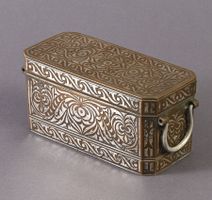 Antike Mindanao Betelbox aus Bronze & Silber, Asien
